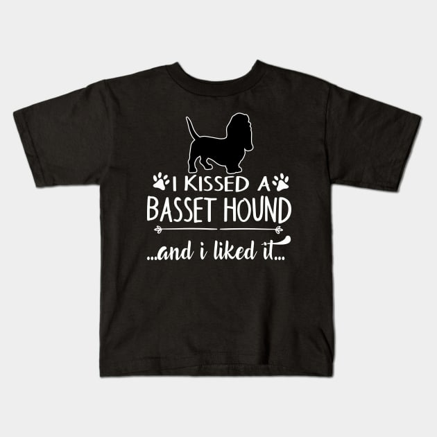 I Kissed A Basset Hound Kids T-Shirt by LiFilimon